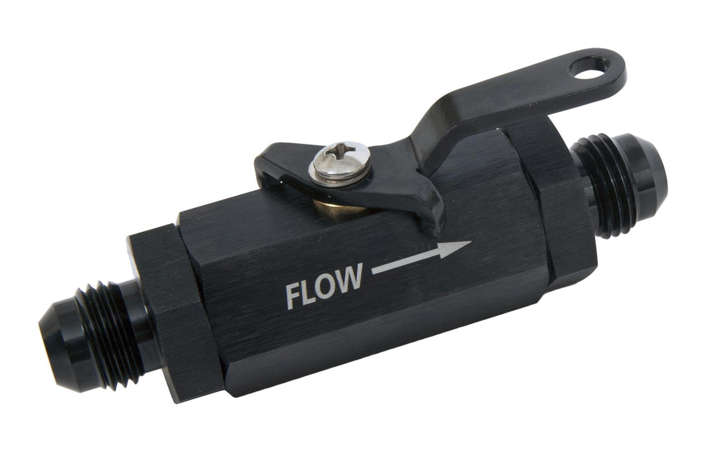 Russell  Shutoff Valve - #6an Male Black Finish  RUS650633