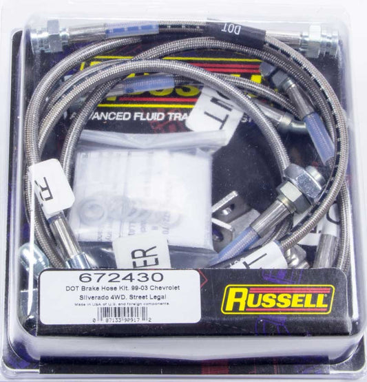 Russell Brake Line Kit 99-04 Chevy Truck MPN RUS672430 For GM Truck 1999-2005