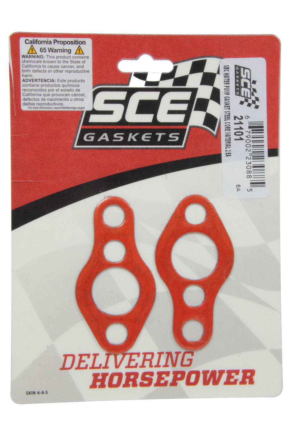 Sce Gaskets  SBC Water Pump Gasket Set w/Steel Carrier 2pk  SCE21101