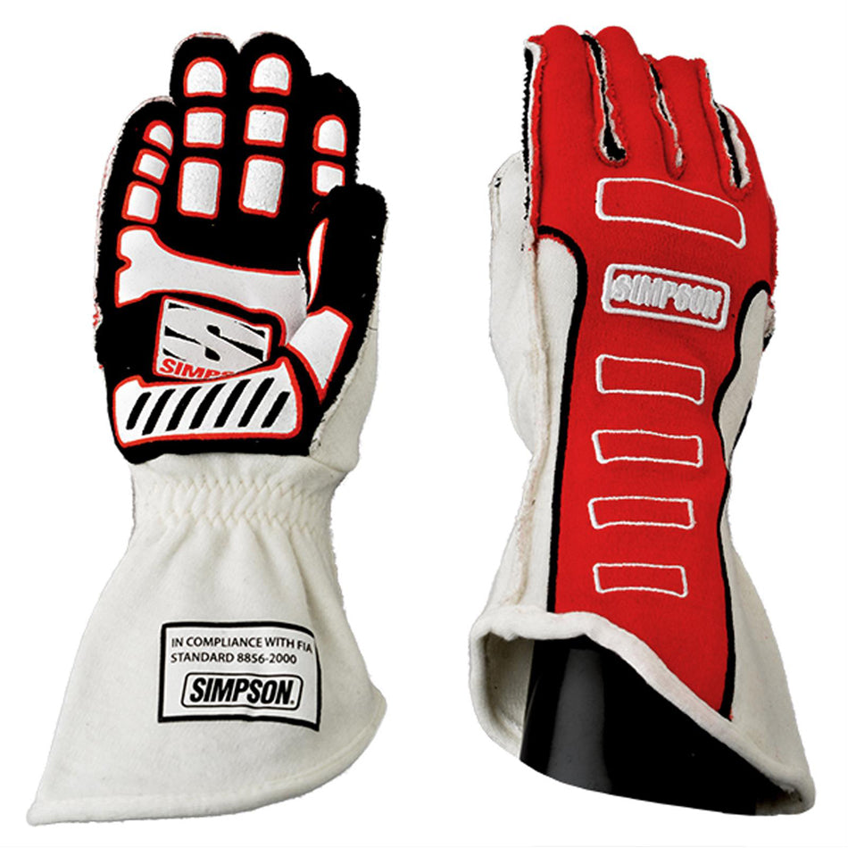 Simpson Safety Competitor Glove X-Large Red Outer Seam MPN SIM21300XR-O