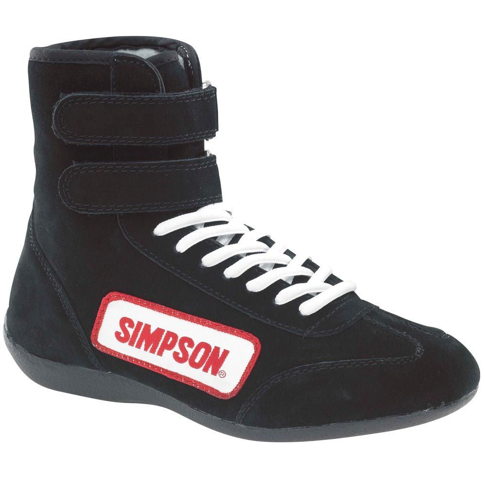 Simpson Safety  High Top Shoes 10.5 Black  SIM28105BK