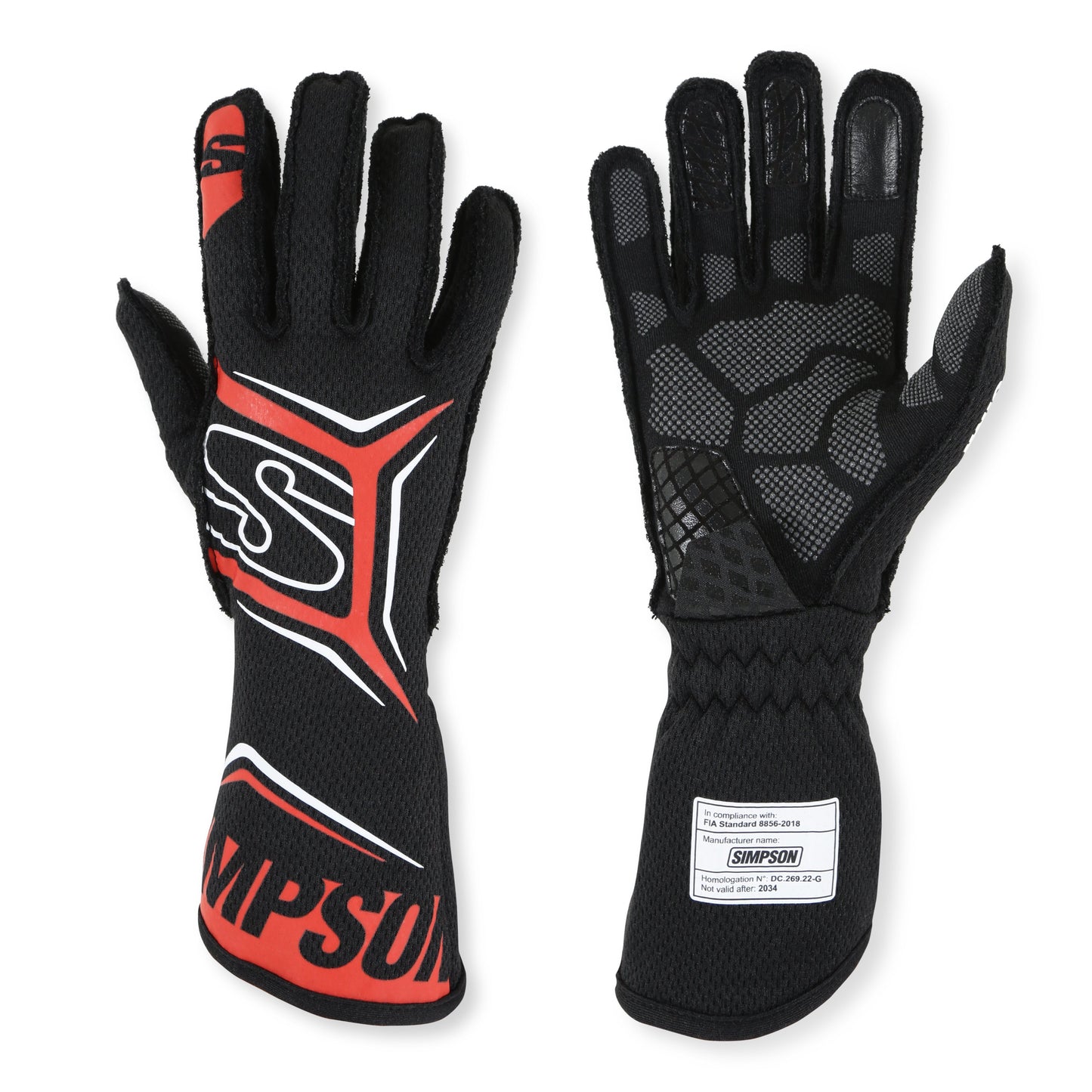 Simpson Safety Glove Magnata XX-Large Black / Red SFI 3.5/5 MPN SIMMGZR
