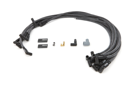 Scott Performance  SBC Spark Plug Wire Set 90-Degree - Black  SPWCH-435-1