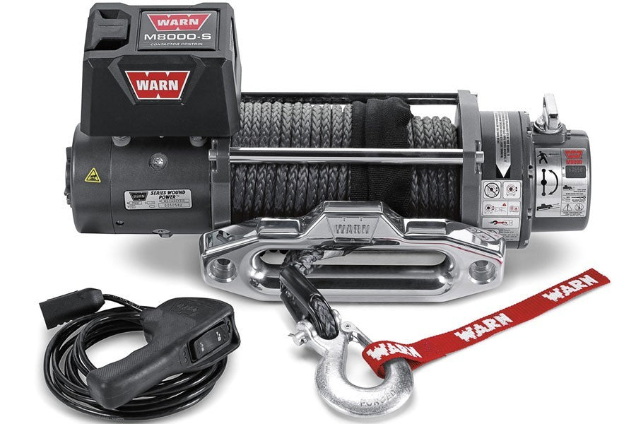 Warn  M8000-S Winch with Syhthetic Rope 8000#  WAR87800