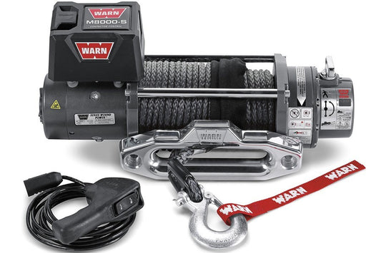 Warn  M8000-S Winch with Syhthetic Rope 8000#  WAR87800