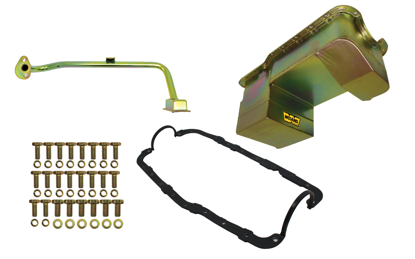Weiand 7qt Oil Pan Kit RR Sump SBF 351W 79-93 Zinc MPN WEI5039WND For Ford Mustang, Pickup 1979-93