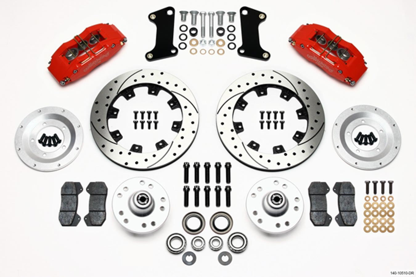 Wilwood Front Disc Brake Kit Red 67-72 Camaro Nova 12.19 MPN WIL140-10510-DR For GM A-Body, F-Body 1964-72