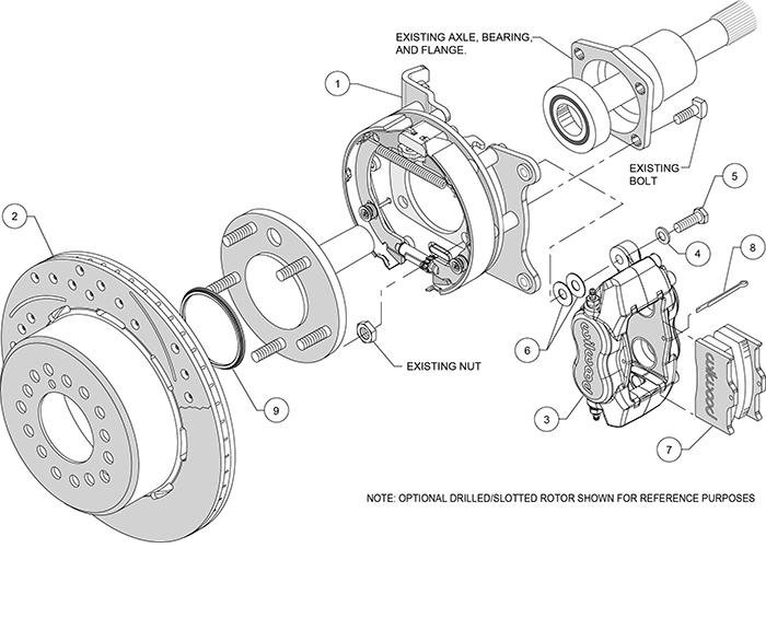 Wilwood Rear Disc Brake Kit w/ Park Brake Chevy MPN WIL140-7141-DR For GM