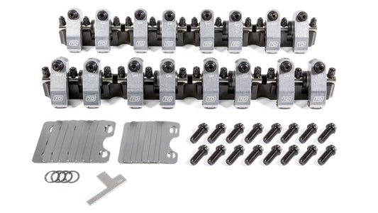 T AND D MACHINE  SBF Shaft Rocker Arm Kit w/Edelbrock Victor Jr Hd  TDM7304-170/160