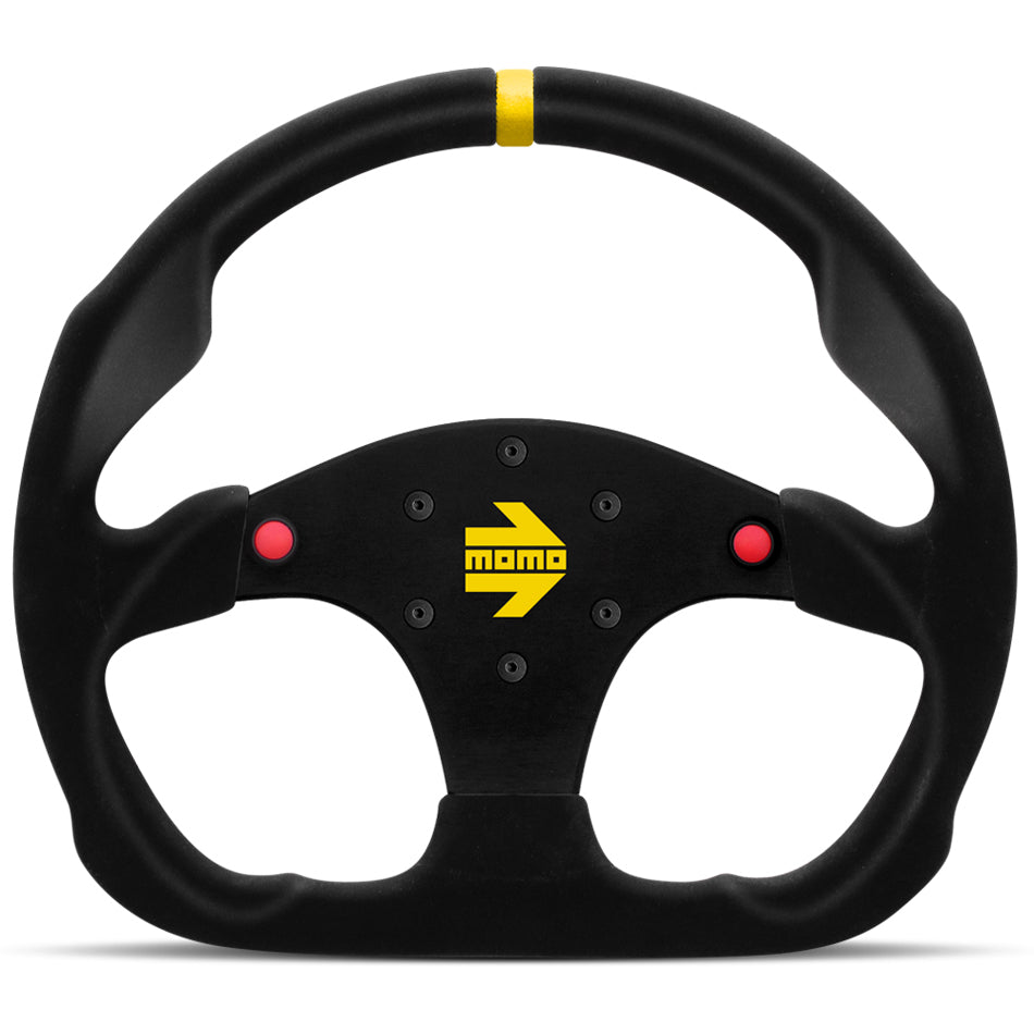 MOMO AUTOMOTIVE ACCESSORIES  MOD 30 Steering Wheel Black Suede w/Buttons   MOMR1960/32SHB