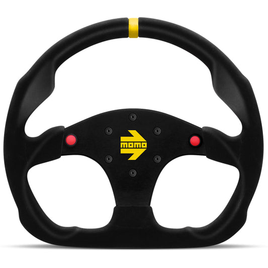 MOMO AUTOMOTIVE ACCESSORIES  MOD 30 Steering Wheel Black Suede w/Buttons   MOMR1960/32SHB