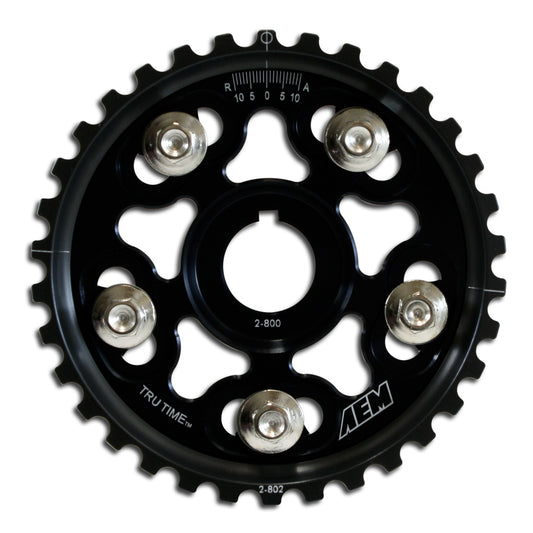 Aem Electronics Adjustable Cam Gear Black MPN AEM23-802BK For Honda