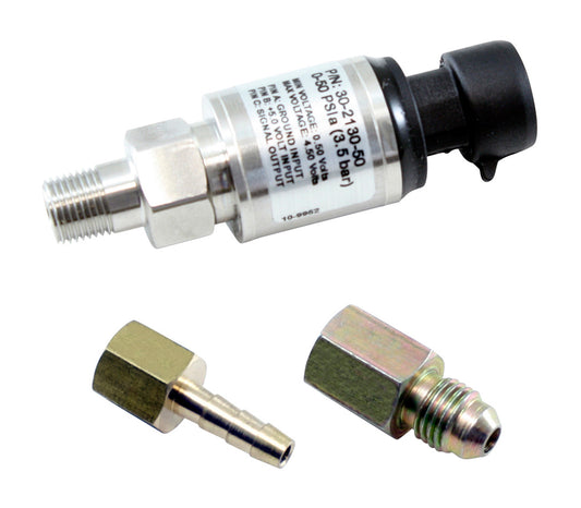 Aem Electronics 50psi or 3.5 Bar Stainls Sensor Kit MPN AEM30-2130-50