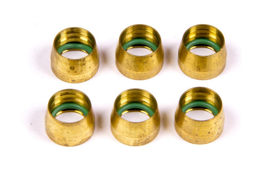 Aeroquip   -8 Replacement A/C Brass Sleeves (6pk)  AERFCM2431