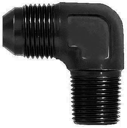 Aeroquip   90 Deg Alum #8 Flare 1/4 in Black  AERFCM5036