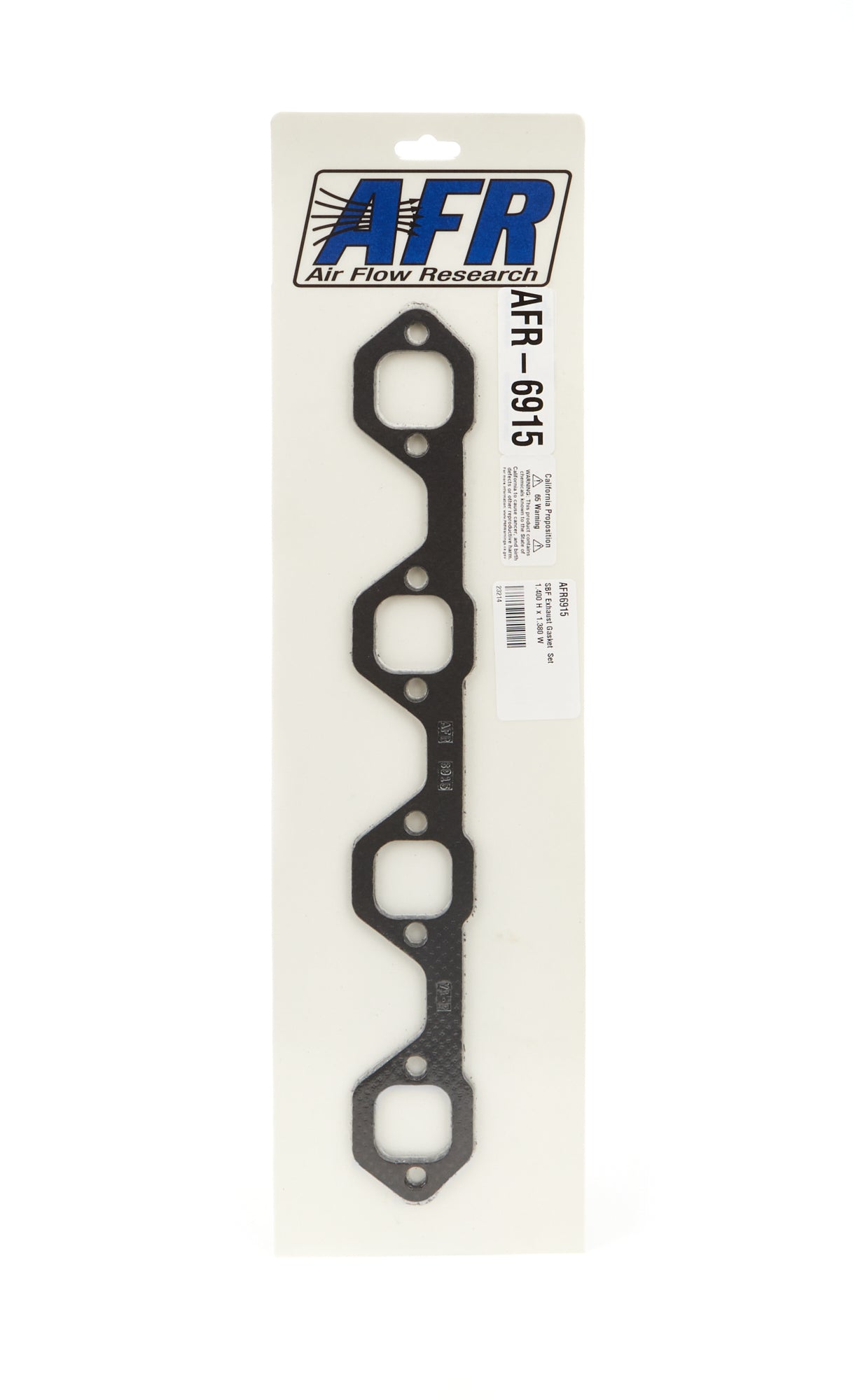 Air Flow Research SBF Exhaust Gasket Set 1.400 H x 1.380 W MPN AFR6915 For Ford