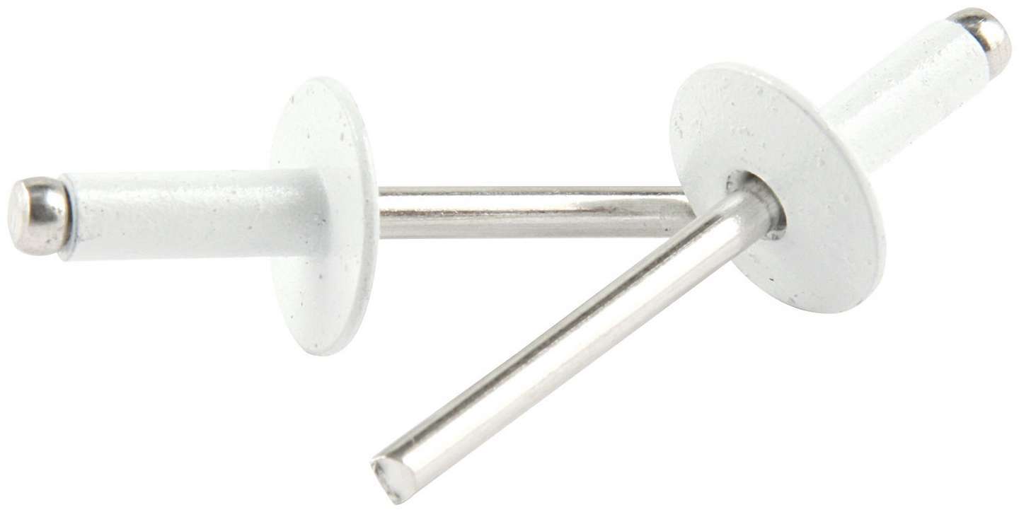 Allstar Performance   Lg Hd Rivet White Alum 250pk  ALL18158