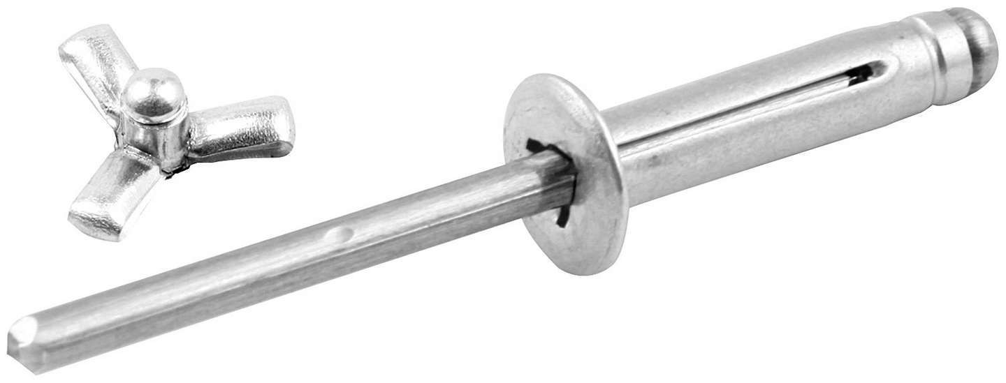 Allstar Performance   Sm Hd Rivet 250Pk Silver Flange Type Alum Mandrel  ALL18184