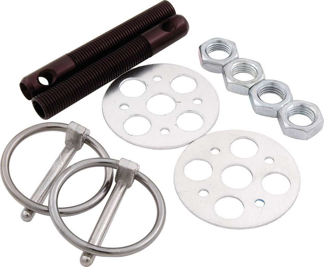 Allstar Performance   LW Alum Hood Pin Kit 3/8in Black  ALL18473