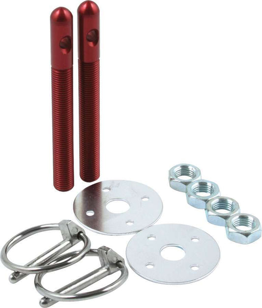 Allstar Performance   Alum Hood Pin Kit 3/8in Red  ALL18481