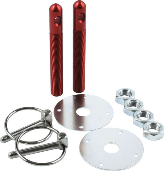 Allstar Performance   Alum Hood Pin Kit 1/2in Red  ALL18501