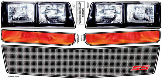 Allstar Performance   M/C SS Nose Decal Kit Mesh Grille 1983-88  ALL23038