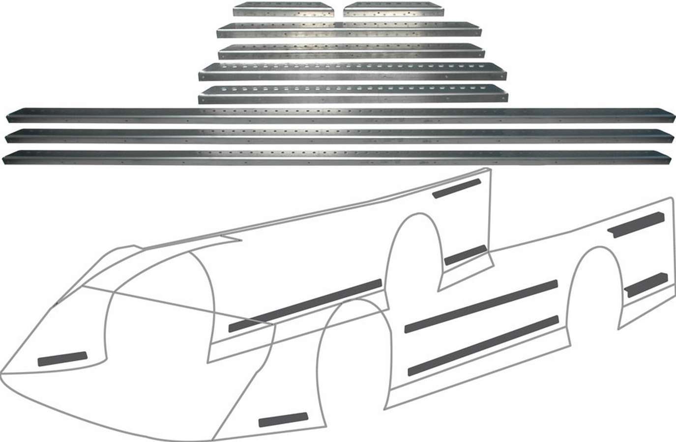 Allstar Performance LM Alum Body Brace Kit MPN ALL23105