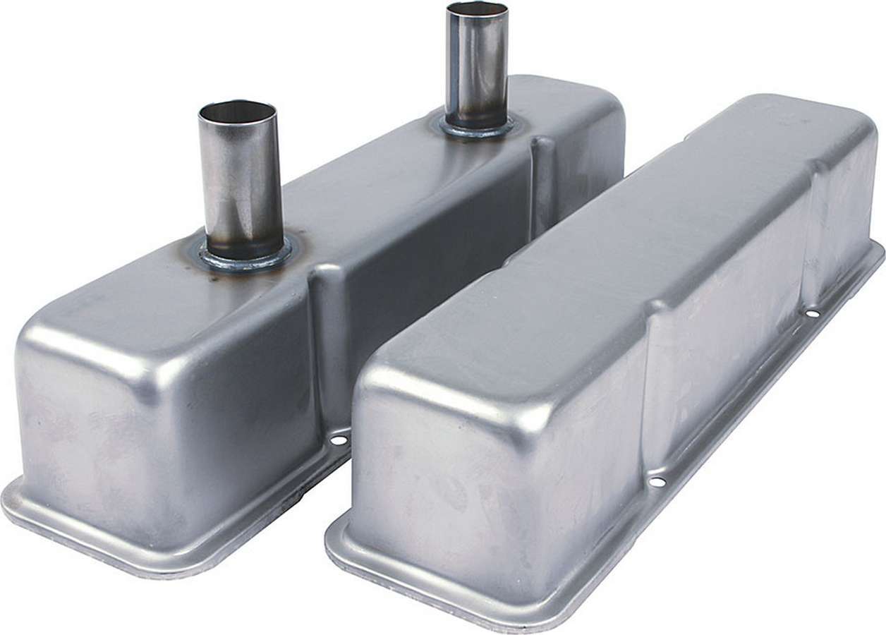 Allstar Performance   Valve Covers SBC Steel Raw w/Tubes  ALL26143