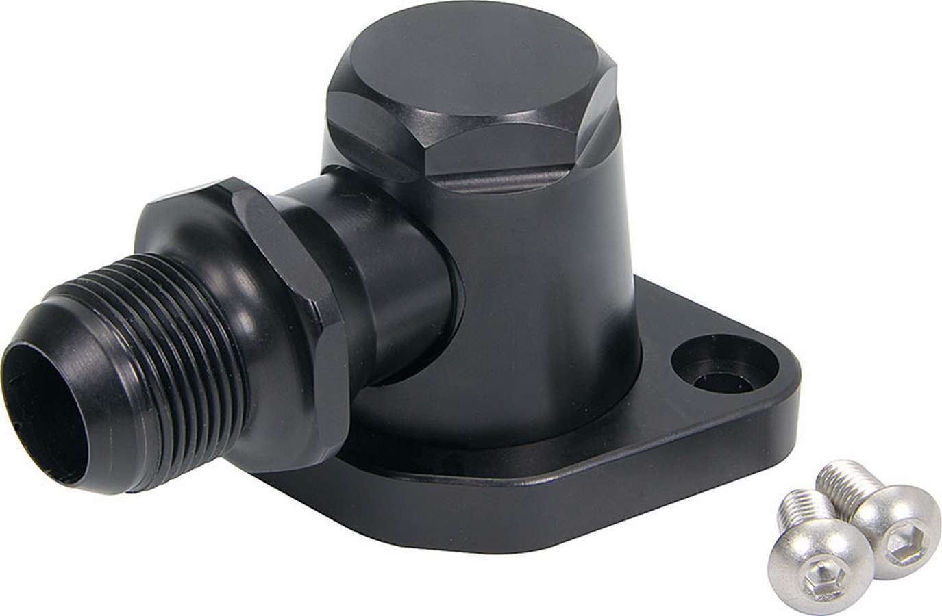 Allstar Performance   Billet Water Neck 16AN Black  ALL30372