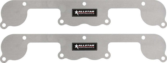 Allstar Performance Exhaust Block Off Plates SBC Spread Port Aluminum MPN ALL34214 For Chevy