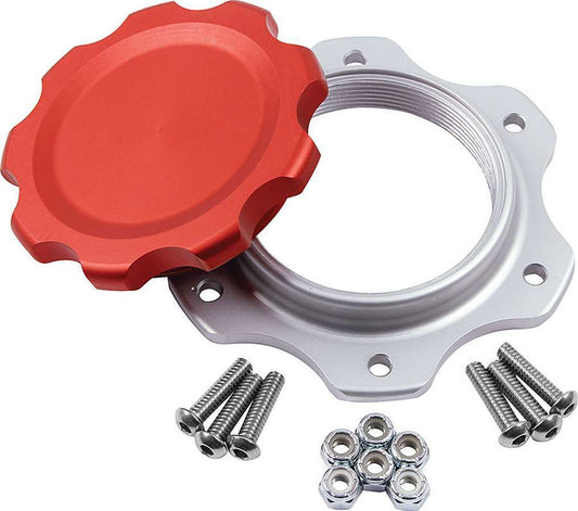 Allstar Performance Fuel Cell Cap and Bung JAZ 6-Bolt Red MPN ALL40134