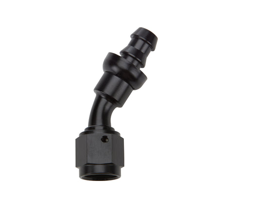 Allstar Performance   Pushlock Hose End Black 30 Deg Elbow -6  ALL49422