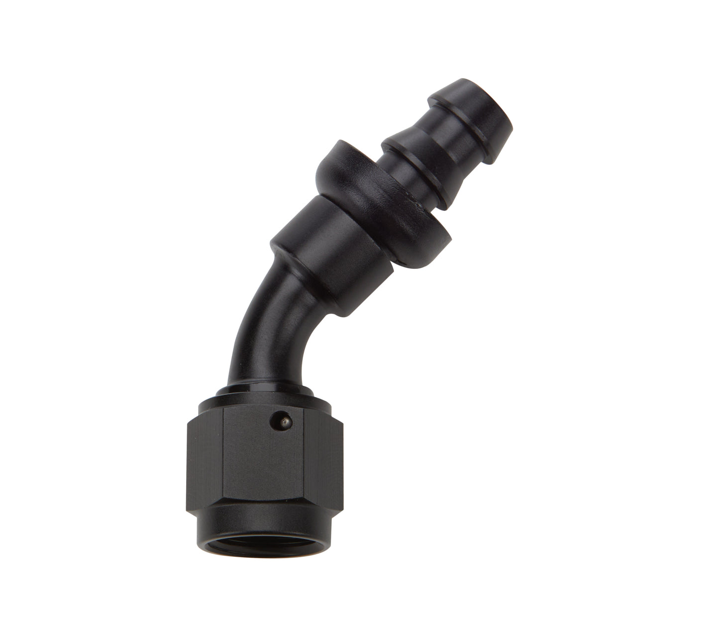 Allstar Performance   Pushlock Hose End Black 45 Deg Elbow -6  ALL49432