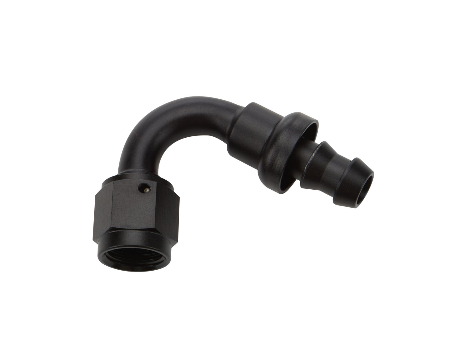 Allstar Performance Pushlock Hose End Black 120 Deg Elbow -6 MPN ALL49462