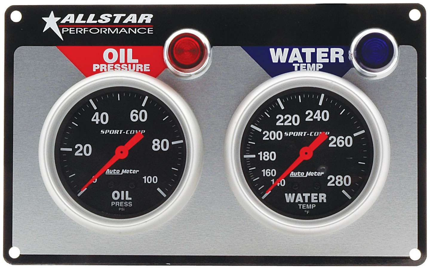 Allstar Performance 2 Gauge Panel A/M OP/WT Sport-Comp MPN ALL80110