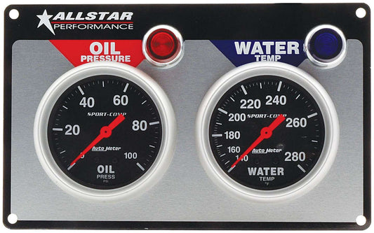 Allstar Performance   2 Gauge Panel A/M OP/WT Sport-Comp  ALL80110