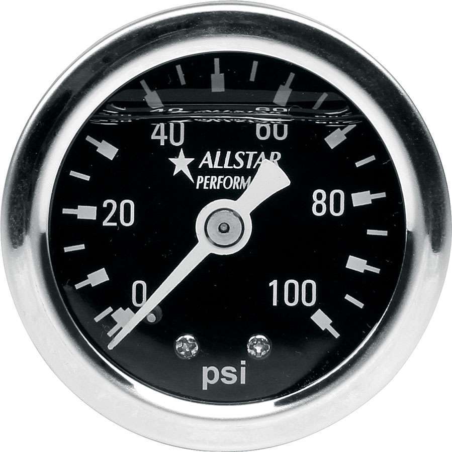 Allstar Performance   1.5in Gauge 0-100 PSI Liquid Filled  ALL80206