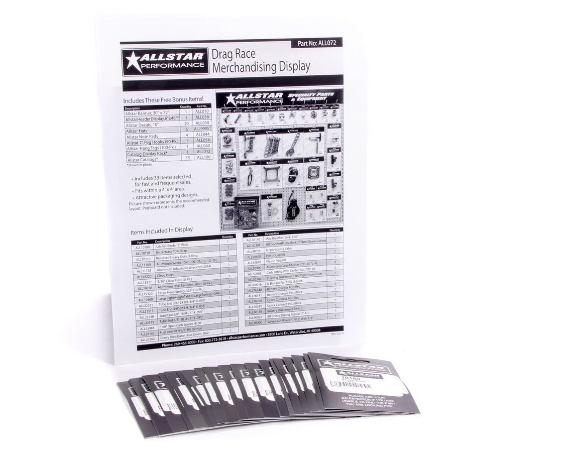 Allstar Performance   Merchandising Display Components for ALL072  ALL99155