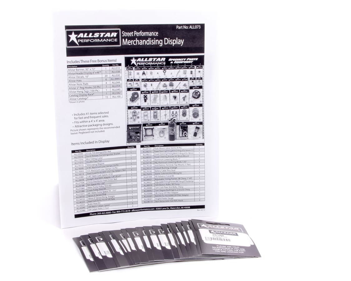 Allstar Performance   Merchandising Display Components for ALL073  ALL99156