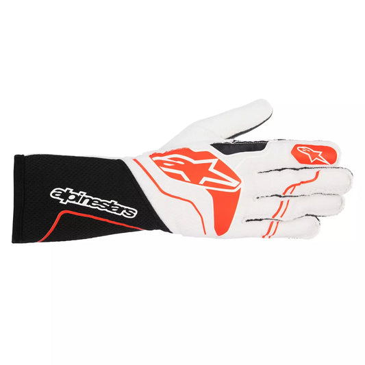 Alpinestars Usa   Gloves Tech 1-ZX White / Red 2X-Large  ALP3550323-123-2XL