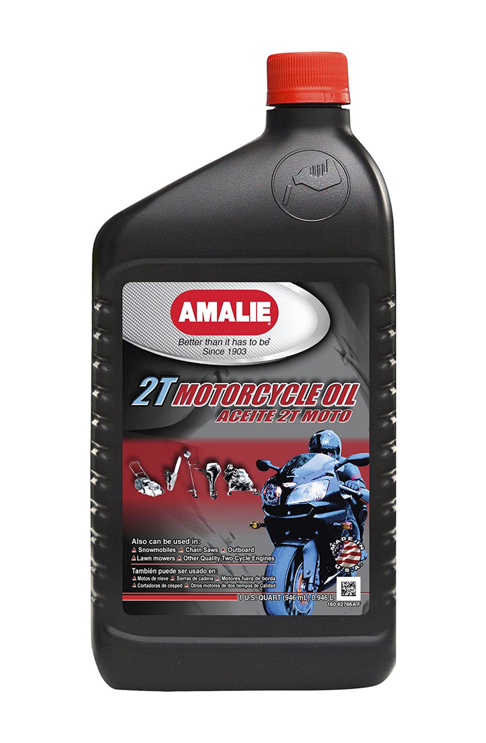 Amalie   2T Motorcycle Oil 1 Quart  AMA62766-56