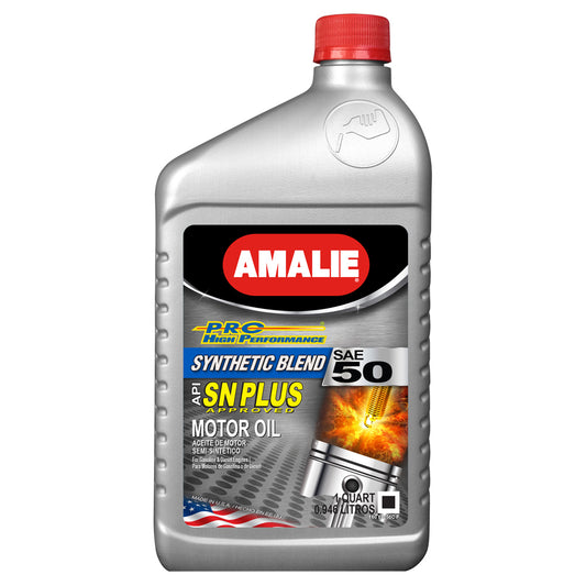 Amalie   PRO High Perf Syn Blend Oil 50W Case 1Qt  AMA65656-56