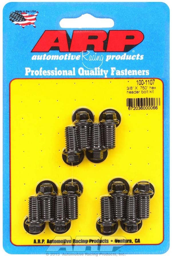 ARP   Header Bolt Kit - 6pt. 3/8 x .750 UHL (12)  ARP100-1107