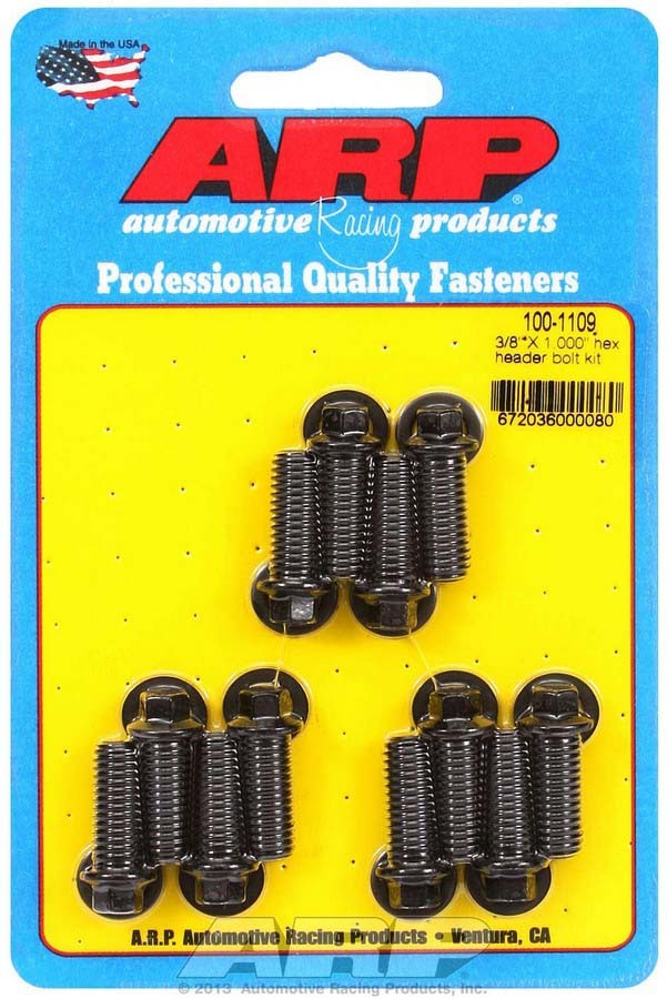 ARP   Header Bolt Kit - 6pt. 3/8 x 1.00 UHL (12)  ARP100-1109
