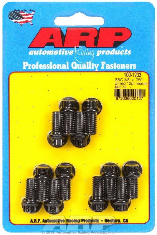 Arp Header Bolt Kit - 12pt. 3/8 x .750 UHL (12) MPN ARP100-1203 For Chevy