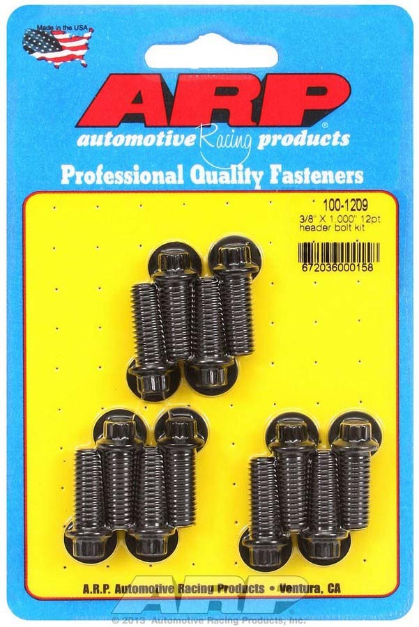 Arp Header Bolt Kit - 12pt. 3/8 x 1.00 UHL (12) MPN ARP100-1209 For Universal use