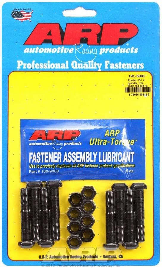 Arp Pontiac Rod Bolt Kit - Fits Iron Duke 4-Cyl. MPN ARP191-6001 For Pontiac