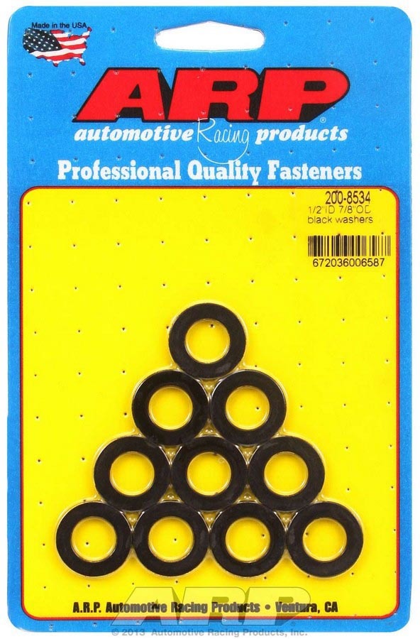 ARP   Black Washers - 1/2 ID x 7/8 OD (10)  ARP200-8534