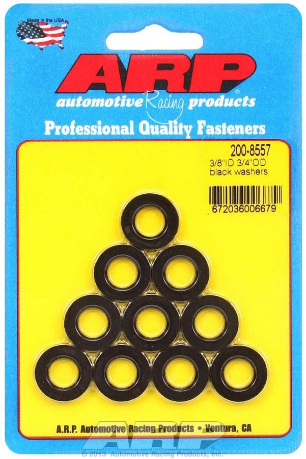 Arp   Black Washers - 3/8 ID x 3/4 OD (10)  ARP200-8557