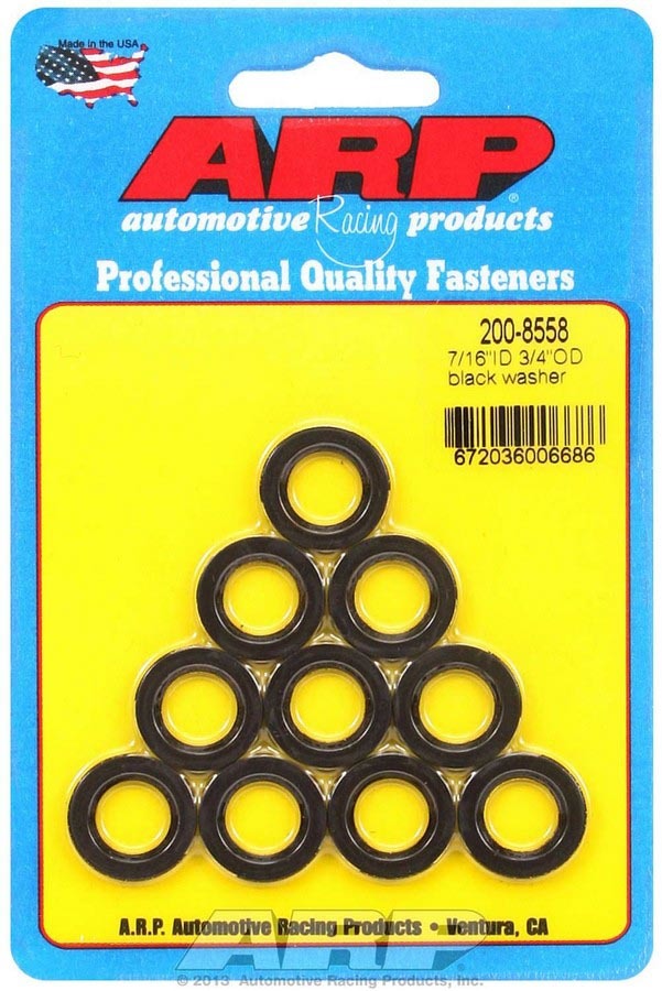 ARP   Black Washers - 7/16 ID x 3/4 OD (10)  ARP200-8558